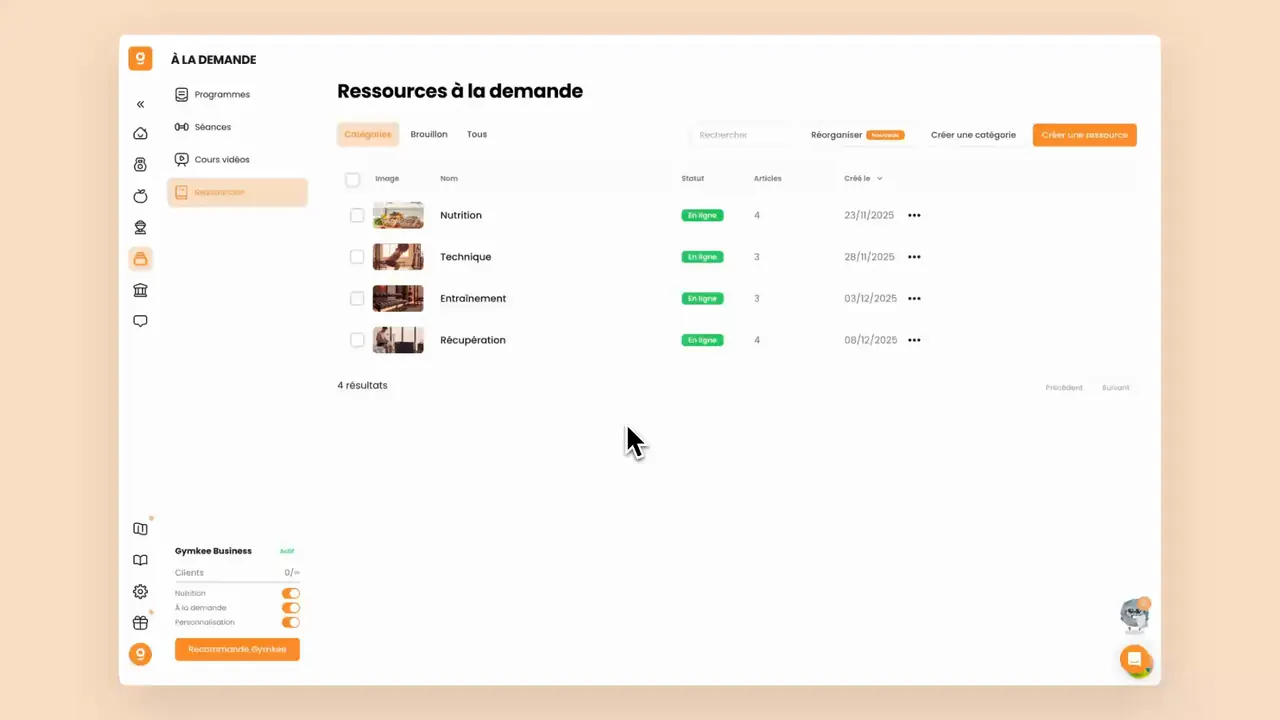 On-demand resources in Gymkee