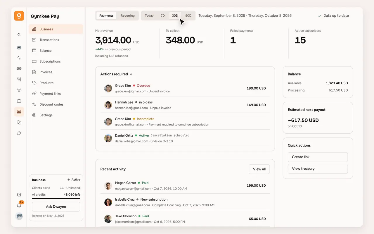 Track your revenue in real-time